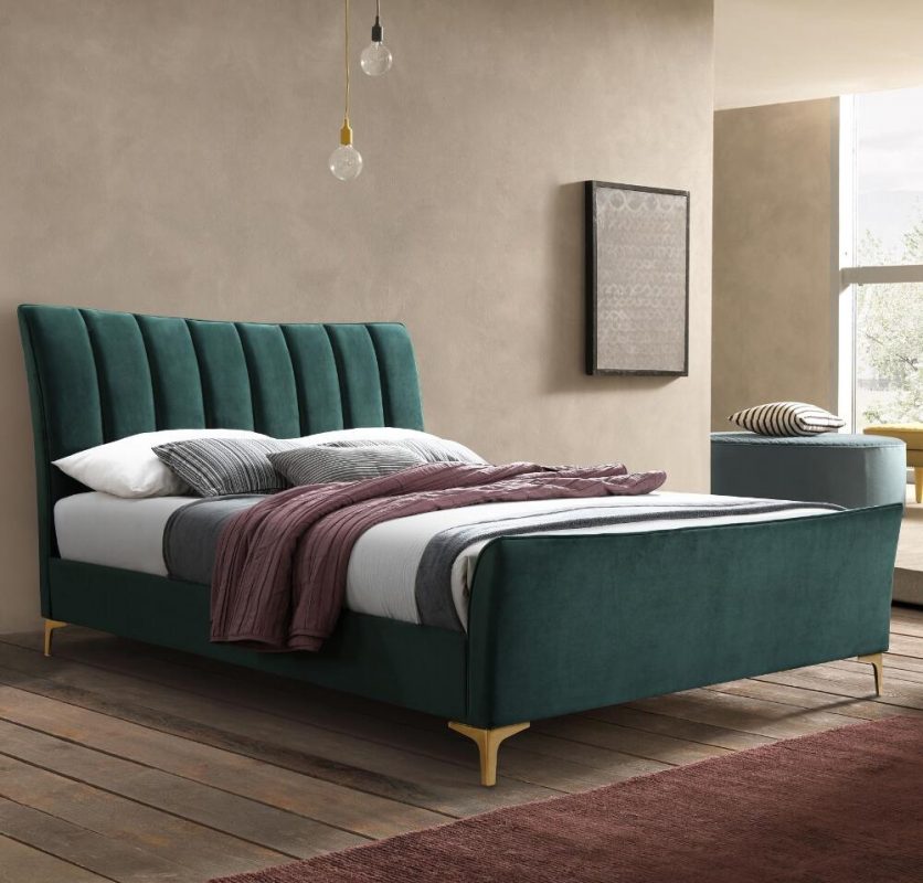 velvet bed upholstery