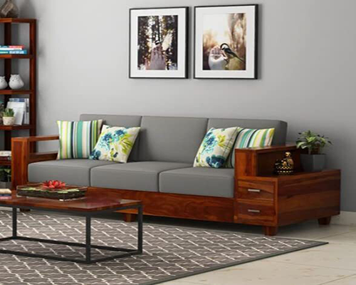 classic wooden sofa