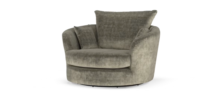 majestica swivel cuddler love seat chair